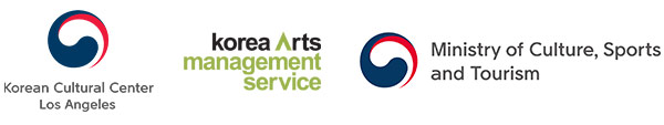 Logos: Korean Cultural Center Los Angeles, Korean Arts Management Service, Ministry of Culture, Sports and Tourism