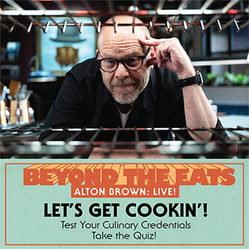 Alton Brown Live culinary quiz image