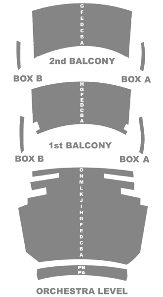 Newmark Theatre Seating Map - Click image to view detailed map