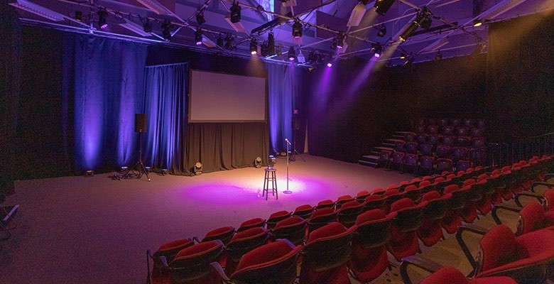 Brunish Theatre interior photo of seating and stage areas