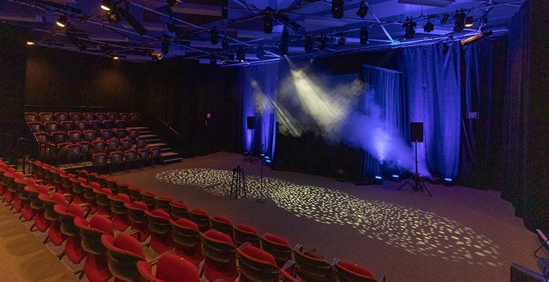 Brunish Theatre interior photo of seating and stage areas