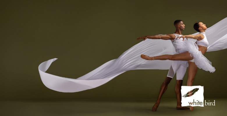 Photo of two Dance Theatre of Harlem dancers in pose