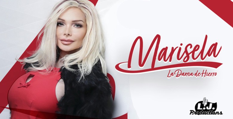 Photo of Marisela with text: Marisela La Dame de Hierro
