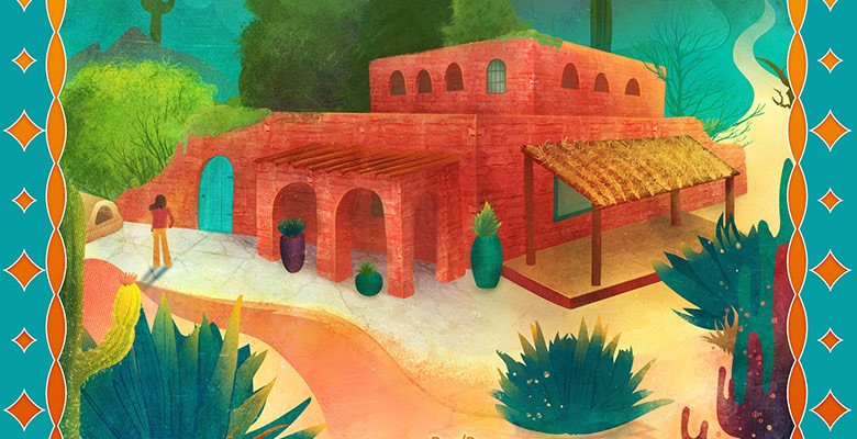 Spring Revels 2023: Rancho Trinidad image - Illustration of house in desert scene