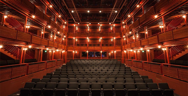 Winningstad Theatre interior - view from stage looking at seating area