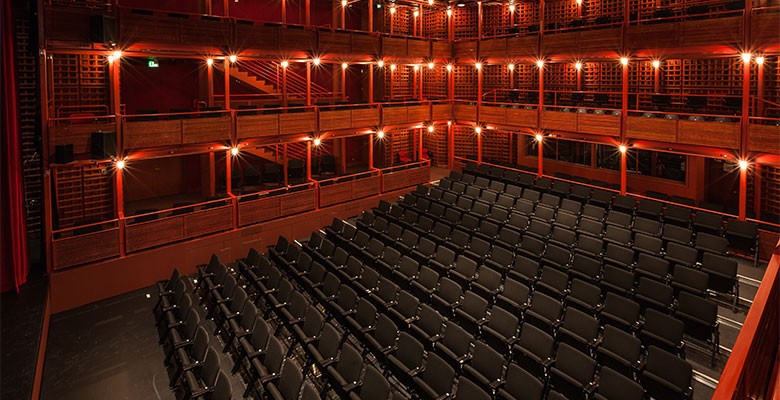 Winningstad Theatre interior - view from side of Tier 2 looking at seating area