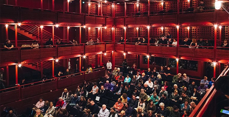 Winningstad Theatre interior - view from side of Tier 2 looking at audience