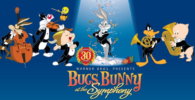 Image of Warner Bros. cartoon characters playing orchestra instruments