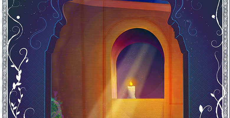 Brave Night: A Children’s Celebration of Light image: illustration of candle in a window
