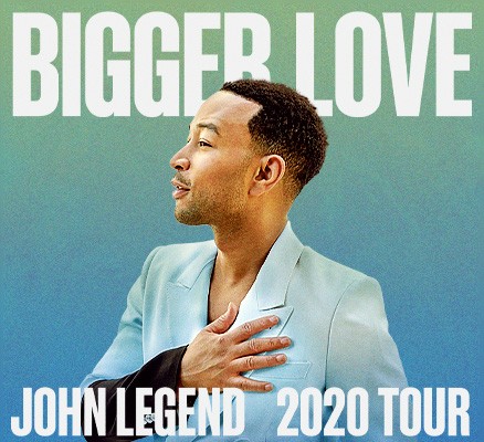 John Legend Bigger Love 2020 Tour image with photo of John