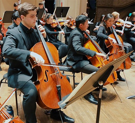 Metropolitan Youth Symphony photo of cello players