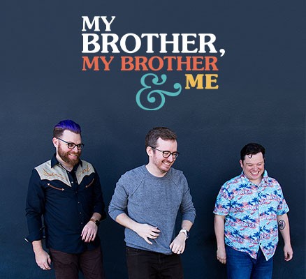 Photo of Justin, Travis and Griffin McElroy of My Brother, My Brother and Me