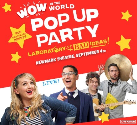 Wow in the World Pop up Party image with cast photo