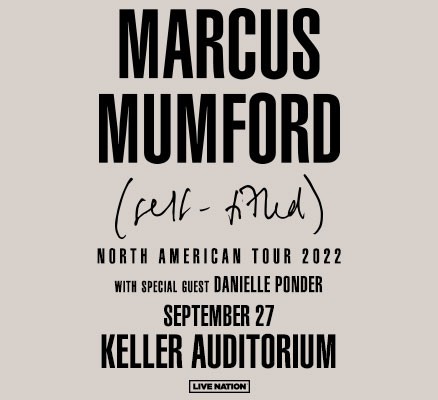 Marcus Mumford image w/ his name in text, "(self-titled) North American Tour..."