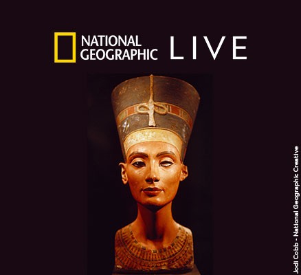 Image of ancient Egyptian woman ruler (bust) with headdress