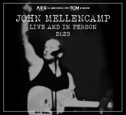 John Mellencamp Live and In Person tour image photo of John with guitar