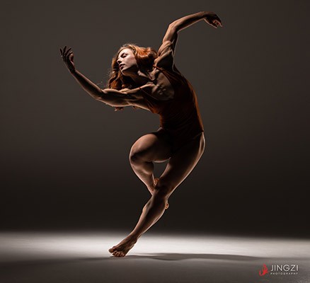 Jingzi Zhao color photograph of female dancer in pose