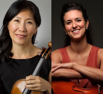 Photo of Sarah Kwak, Violin and Amanda Grimm, Viola