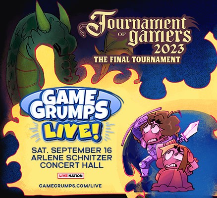 Game Grumps Tournament of Gamers image with video game characters and dragon