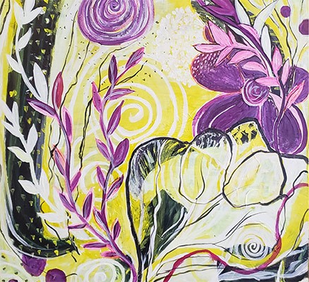 "You Are My Sunshine" acrylic painting by Elisa Gusdal