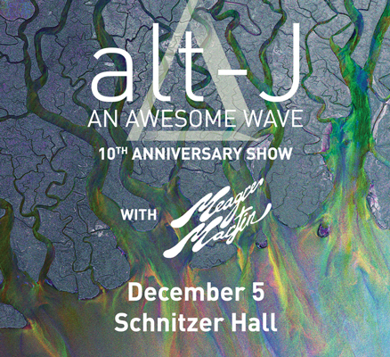 alt-J image of An Awesome Wave abstract art album cover with text
