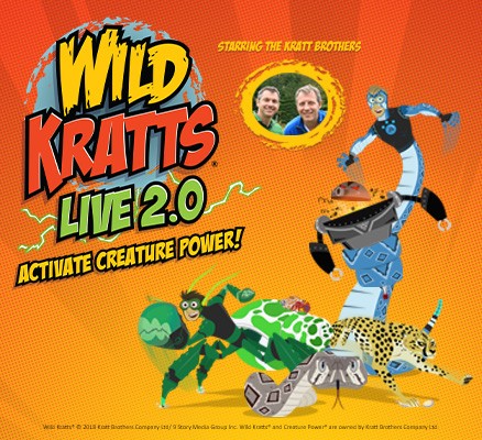 Wild Kratts Live 2.0 Activate Creature Power art image of snake, leopard, insect