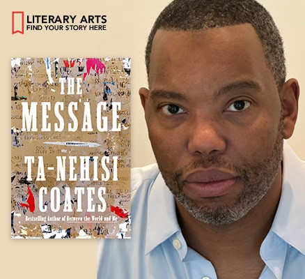 Photo of Ta-Nehisi Coates with book cover image of The Message