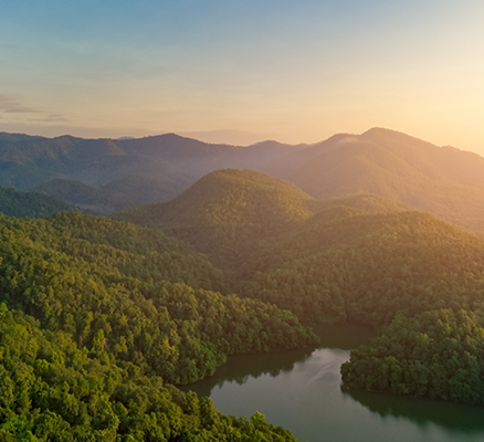 Sounds of Spring - Image of misty morning mountains