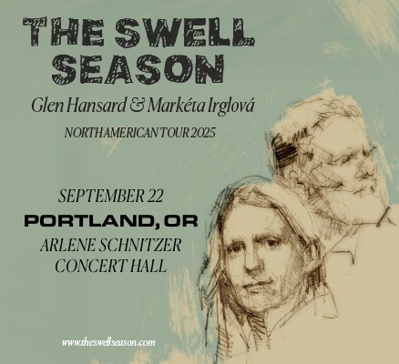 Artist drawing of The Swell Season with text that reads: September 22