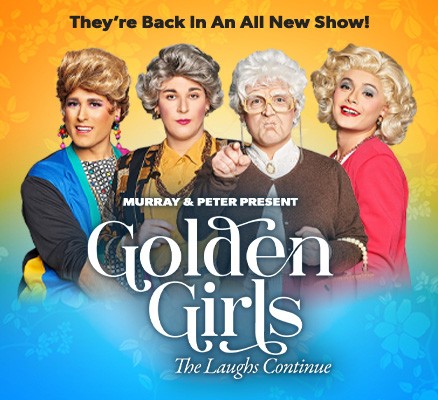 Photo of the cast of Golden Girls The Laughs Continue with title text