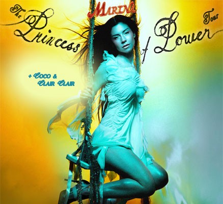 Photo of Marina + text: The Princess of Power Tour