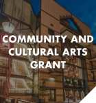 photo of hatfield hall with text community and cultural arts grant