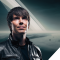 Professor Brian Cox photo with a background of space and spaceship
