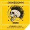 Shinedown tour image of skull with mohawk hair
