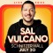 Photo of Sal Vulcano over a retro background with text: Live 2023-Schnitzer Hall
