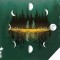 Rusalka art image: forest meadow scene with two human inverted silhouettes
