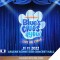 BLue's Clues & You image of paw logo with text with spotlight on stage