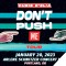 Chris D'Elia Don't Push Me Tour title art image (text)