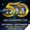 KANSAS: Another Fork in the Road - 50th Anniversary Tour image w/ band, Kansas logo, "50"