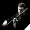 Black & white photo of James Ehnes playing violin