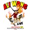 Cartoon illustration of Ali Wong as superhero with stylized text: Ali Wong Live 