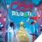 Cirque Dreams Holidaze title art and photo of two aerial artists performing