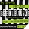 Beetlejuice title art image with text on black and white and green stripes background
