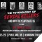 Image with mugshots of five serial killers with red and white title text