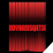 koyaanisqatsi written in red with red lines on top and bottom in front of black backdrop
