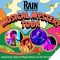 Graphic in the style of The Beatles Yellow Submarine with photos of the band