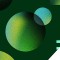 Image of geometric shapes (circles and lines) in shades of green & yellow
