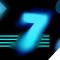 Image of geometric shapes and the number 7