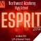 Graphic of dark colors with text reading ESPRIT in large letters