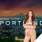 A business woman stands in front of a processed photo of Portland with text overlay reading "Revival Is Now Portland". A business woman stands in front of a processed photo of Portland with text overlay reading "Revival Is Now Portland".